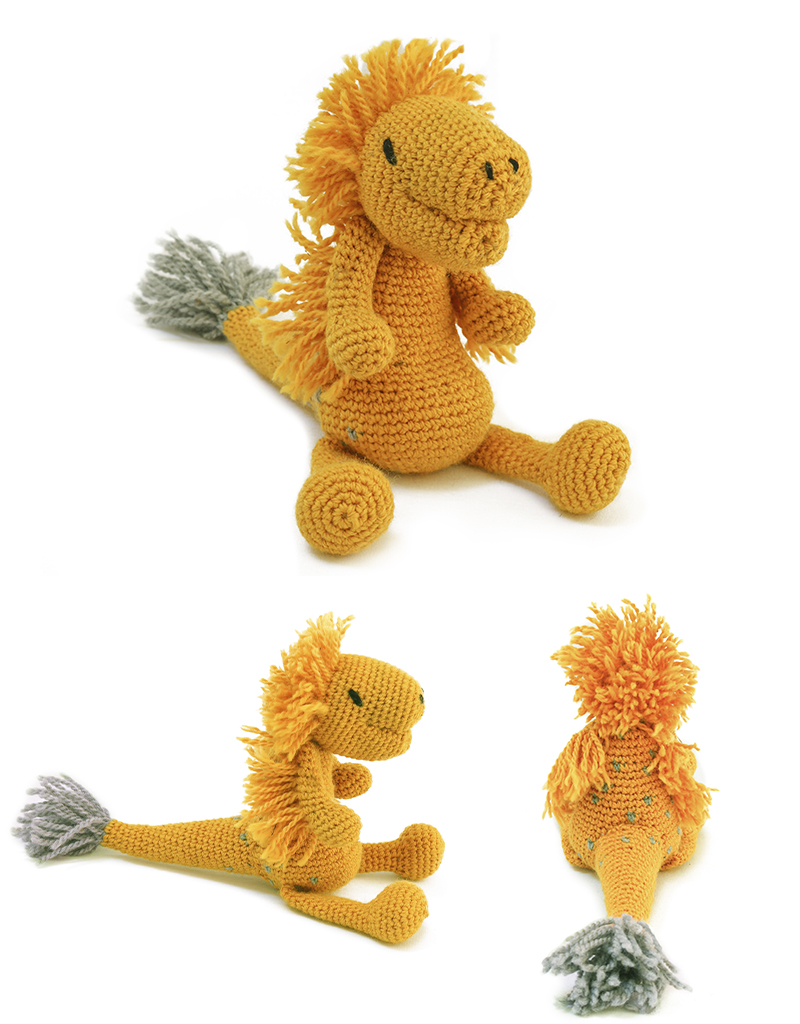 toft ed's animal Colin the velociraptor dinosaur amigurumi crochet